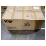 HOMCOM Retro High Back Armless Royal Accent Chair Fabric Upholstered Tufted Seat for Living Room, Dining Room and Bedroom, Blue