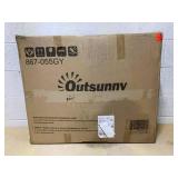 Outsunny PE Rattan Rocking Recliner with Footrest, Gray (Maybe Missing Hardware)