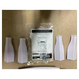 HOMCOM Electric Fireplace Heater, Freestanding Fireplace Stove with Realistic Flame Effect Overheat Protection 750W/1500W White  15.25"x9.5"x22.25"