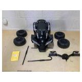 Aosom NO Power Kids Ride On Push Car, Ride Racer, Foot-to-floor Sliding Car, Walking ATV Toy with Music, Lights, for 1.5-3 Years Old, Black (Maybe Missing Hardware)