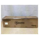 Outsunny Raised Garden Bed with 3 Planter Box, Elevated Wooden Plant Stand with Drainage Holes, for Vegetables, Herb and Flowers, Natural