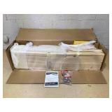 Outsunny Raised Garden Bed with 3 Planter Box, Elevated Wooden Plant Stand with Drainage Holes, for Vegetables, Herb and Flowers, Natural