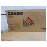 HOMCOM 5-Tier Wall Shelf Display Cabinet with Glass Doors and 4 Adjustable Shelves