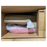 Vinsetto Vanity Office Chair, PU Leather Computer Chair for Home, with Adjustable Height, Armless, Swivel Wheels, Pink