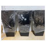 Outsunny Tall Planters for Outdoor Plants Set of 3, 28 In Taper Planters with Drainage Holes, Indoor Grande Plant Pots, Front Porch Decor (Black) (Only Planters)