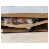 Qaba Kids Plush Toy Rocking Horse, Wooden Ride-on Chair, Plush Animal Rocker with Realistic Sounds and Moving Tail for Toddlers, Brown