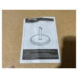 Outsunny 22" 42 lbs Round Resin Umbrella Base Stand Market Parasol Holder with Beautiful Decorative Pattern & Easy Setup, for ?1.5", ?1.89" Pole, for Lawn, Deck, Backyard, Garden, Bronze