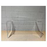 HOMCOM 0.6" Thick Acrylic Coffee Table, 32" Long Rectangle Waterfall Coffee Table, Clear