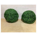 HOMCOM 2 Pack Artificial Tree Boxwood Topiary Balls, 19.75 Inch