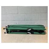 Outsunny 2 Person Folding Camping Cot for Adults, 50" Extra Wide Outdoor Portable Sleeping Cot with Carry Bag, Elevated Camping Bed, Beach Hiking, Green