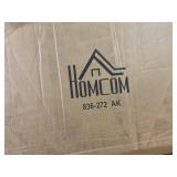 HOMCOM Rotating Computer Desk, 55" L-Shaped Desk, Corner Desk with Storage Shelves, Cabinet and Drawer for Home Office, Natural