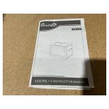 PawHut Raised Pet Feeding Storage Station with 2 Stainless Steel Bowls Base for Large Dogs and Other Large Pets, White (Slightly Dirty)