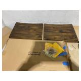 ERGOMASTER Wooden Saddle Bar Stools Set of 4, 24-Inch Counter Height Backless Rustic Barstools for Kitchen Island, Dining Room, Pub