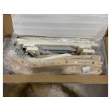 Qaba 7-in-1 Toddler Slide, Kids Slide for Ages 1-6 Years w/ Ring Toss, Basketball Hoop, Telescope Climber, Storage Space (Minor Transit Damage)