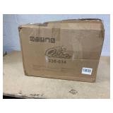 Qaba Kids Wooden Plush Ride-On Rocking Horse Chair Toy with Realistic Sounds Dark Brown/White