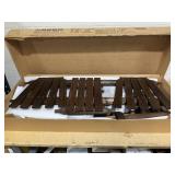 Outsunny Wood Adirondack Patio Chair Bench with Center Coffee Table, Perfect for Lounging and Relaxing Outdoors Carbonized