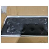 HOMCOM Piano Bench, Duet Piano Chair with Faux Leather Padded Cushion and Wooden Frame, Button Tufted Keyboard Bench, Black (Transit Damage)