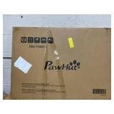 PawHut 71" W x 27.25" H Extra Wide Freestanding Pet Gate with Adjustable Length Dog, Cat, Barrier for House, Doorway, Hallway, Blue-Gray