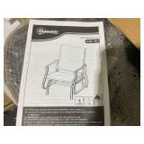 Outsunny Outdoor Glider Chair Patio Glider Swing Chair with Mesh Seat, Steel Frame for Backyard, Garden, Porch, Light Mixed Brown