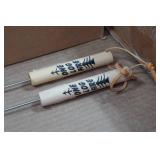 One Log Fire Tabletop Fire Pit and Skewers