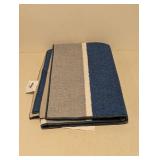 NEW ROOM ESSENTIALS AREA RUG (GRAY/BLUE RUGBY STRIPE)