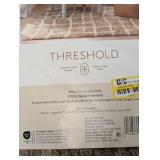 THRESHOLD AREA RUG (TAN/WHITE GRID)
