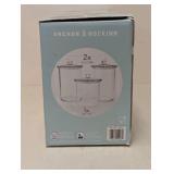 NEW ANCHOR HOCKING GOODE SUNDRY JAR 3PK.