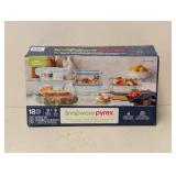 SNAPWARE PYREX GLASS FOOD STORAGE SET 18PC.