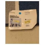 NEW ROOM ESSENTIALS AREA RUG (GRAY/BLUE RUGBY STRIPE)