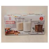 NEW ANCHOR HOCKING GOODE SUNDRY JAR 3PK.