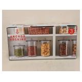 NEW ANCHOR HOCKING GOODE SUNDRY JAR 3PK.