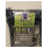 NEW FOLDING DIRECTORS CHAIR WITH SIDETABLE