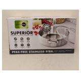 GREEN PAN SUPERIOR TRI-CLAD STAINLESS STEEL PAN W/LID