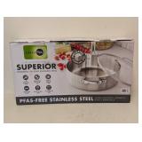 GREEN PAN SUPERIOR TRI-CLAD STAINLESS STEEL PAN W/LID