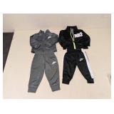 NEW NIKE BABY JOGGING SUITS (12M) BLACK AND GRAY
