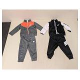 NEW NIKE BABY JOGGING SUITS (12M) GRAY/ORANGE AND BLACK