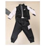 NEW NIKE BABY JOGGING SUITS (12M) GRAY/ORANGE AND BLACK