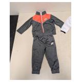NEW NIKE BABY JOGGING SUITS (12M) GRAY/ORANGE AND BLACK
