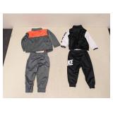 NEW NIKE BABY JOGGING SUITS (12M) GRAY/ORANGE AND BLACK