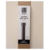 NEW UMBRA CAPPA SET OF 2 CURTAIN RODS (36-72”)