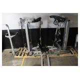 Commercial Multi-Station Weight Machine with Leg Press and Dip Stand