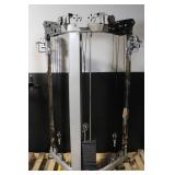 Commercial Multi-Station Weight Machine with Leg Press and Dip Stand