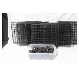 Lot of Black Wire Storage Grid Panels with Connectors