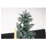 Holiday Decor Lot with Artificial Tree, Sleigh, Ornaments, and Candle Display