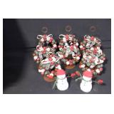 Collection of Christmas Figurines and Holiday Decor Including Annalee, Boyds Bears, and Department 56