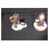Collection of Christmas Figurines and Holiday Decor Including Annalee, Boyds Bears, and Department 56