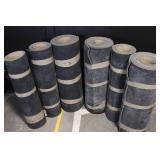 Lot of 7 Rolled Rubber Flooring Mats Approx. 48in Wide