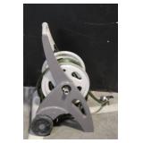 Portable Garden Hose Reel Cart with Hose and Spray Nozzle