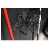 Lot of Floor Cleaning Tools with Brooms, Snow Shovels, Squeegees, and Holders