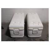 Pair of Large Igloo MaxCold Coolers with Lids and Handles